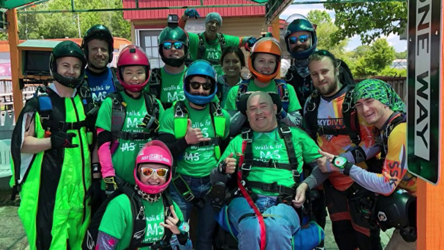 Local man skydives to raise money for National MS Society