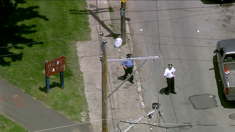 Police investigate man shot in Hope Park at Ella Street and Indiana Avenue in Kensington.