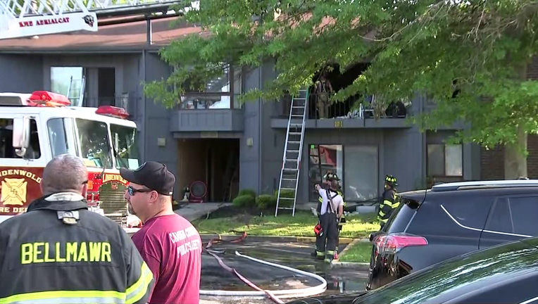 Fire breaks out at Lindenwold, N.J. apartment complex Saturday.