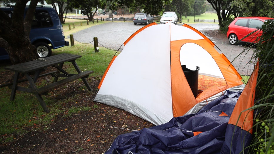 A tent is pictured at a campsite in this file photo.