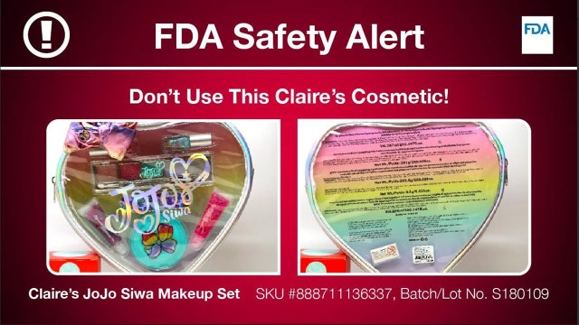 Recall: Claire's JoJo Siwa Makeup Set recalled for asbestos, FDA says