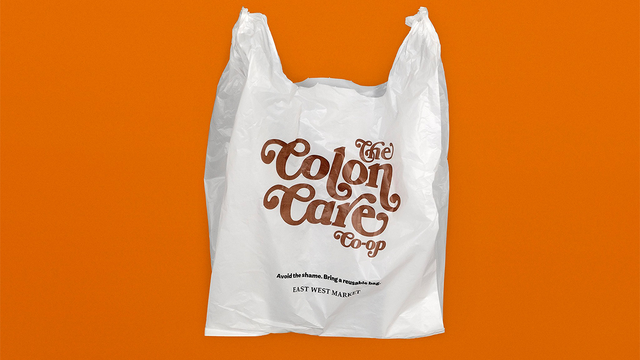 Market combating plastic use with embarrassing bags that no one wants
