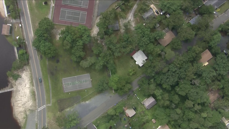 Flooding in Hanover Twp, NJ as seen from Skyfox Thursday.