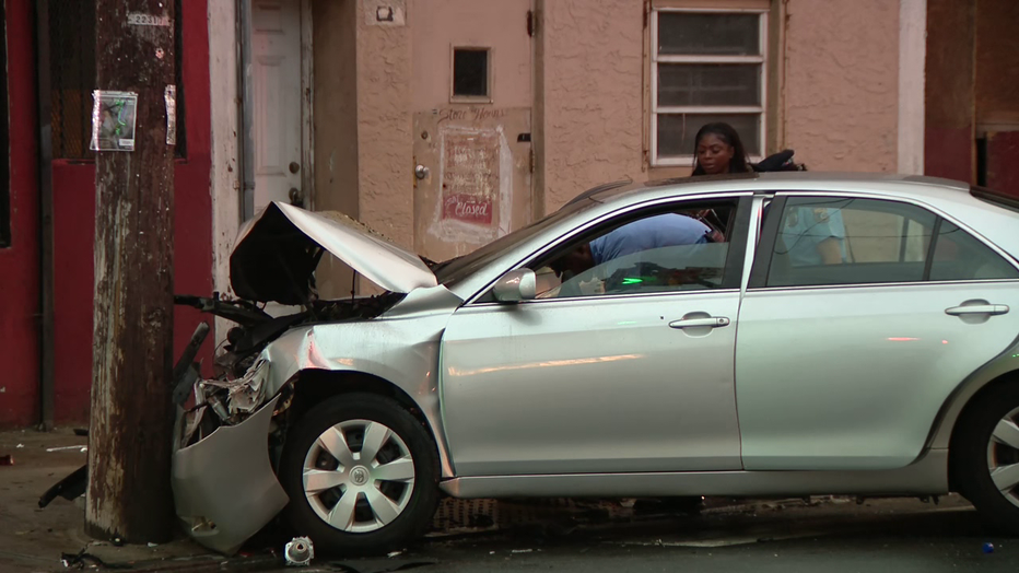 Accident at North 24th and Ridge Avenue.