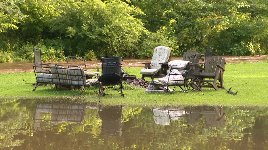 Flooding in Horsham, Pa. Thursday.