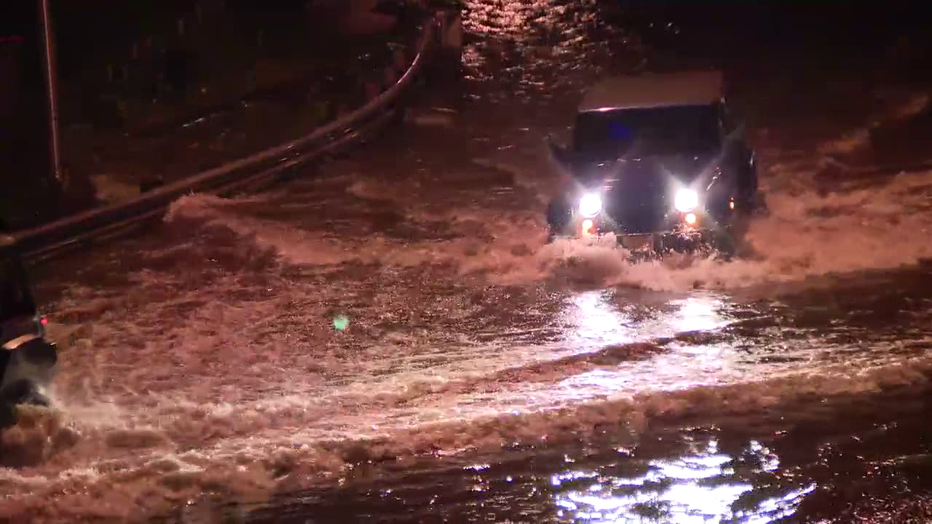 Flooding on I295 in Bellmawr.