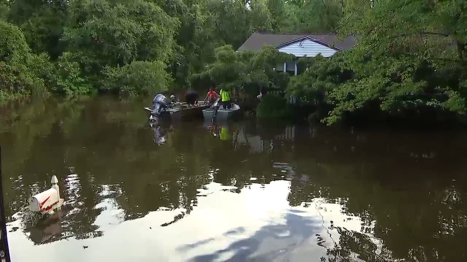 Flooding in Lumberton,N.J. Thursday.