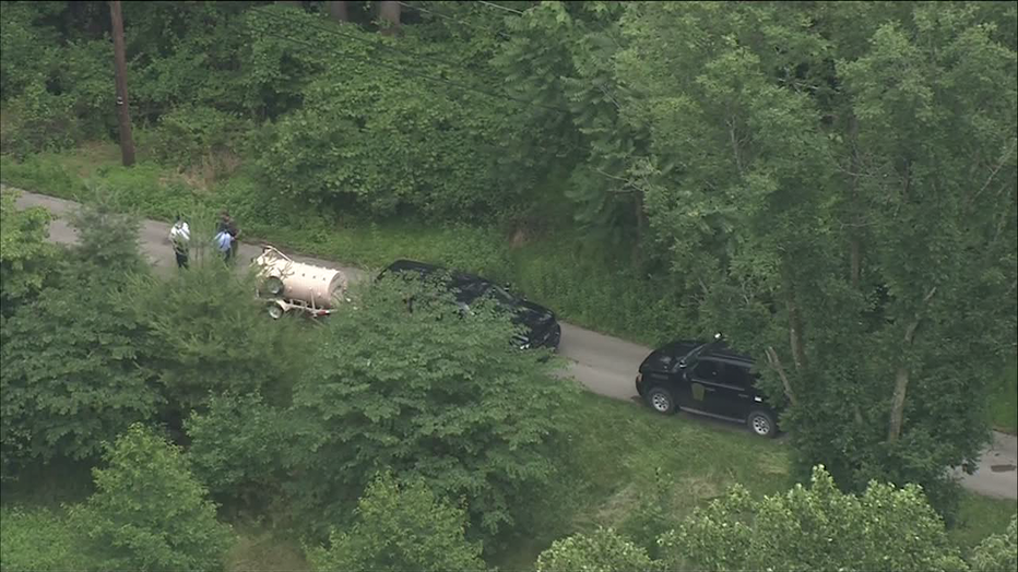 Pennsylvania game wardens search for black bear roaming free in Roxborough.