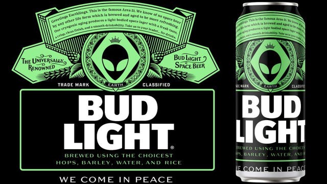 Bud Light offers free beer to any alien ‘that makes it out’ of Area 51