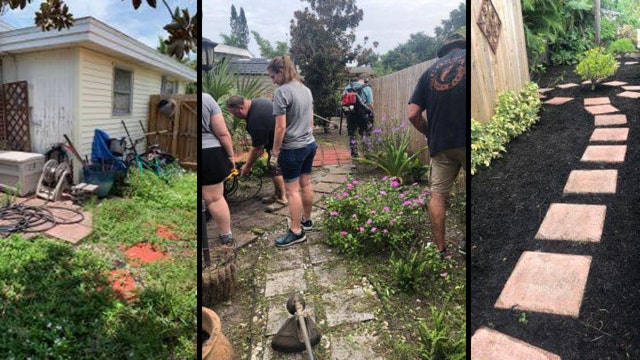 Deputies volunteer to landscape cancer patient's yard in Naples