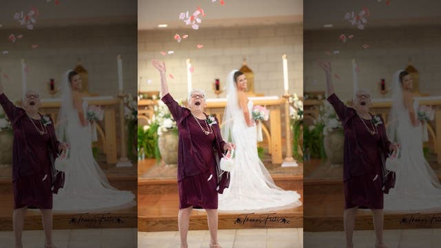 83-year-old flower girl steals show at granddaughter’s wedding: 'Grandma executed it perfectly'