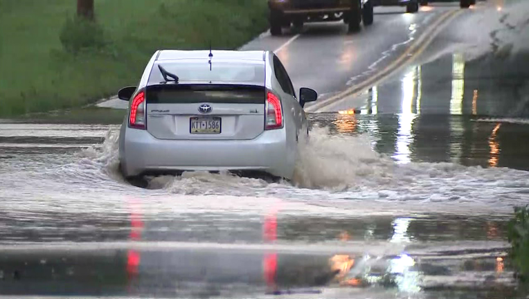 Flash flood in Buckingham, Bucks County, Pa. Saturday, July 6, 2019.