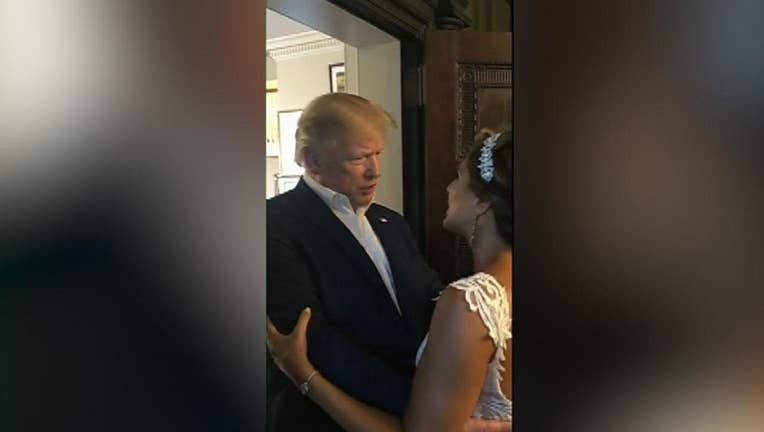 President Trump drops in on wedding