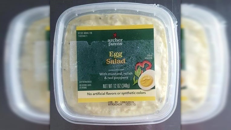 Voluntary recall of egg salad, tuna salad, and sandwiches due to listeria concerns.