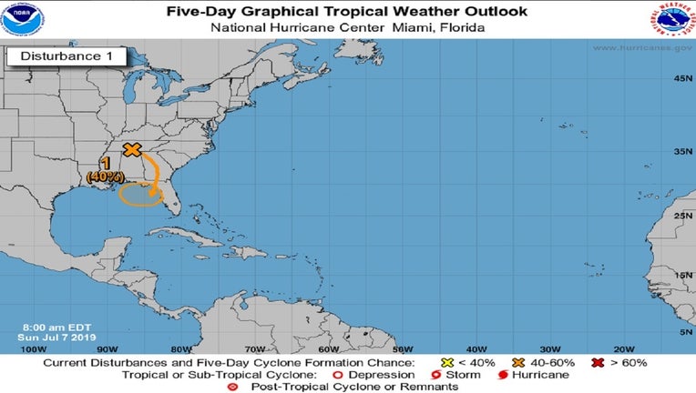 The National Hurricane Center is monitoring a disturbance that could form into a tropical depression .