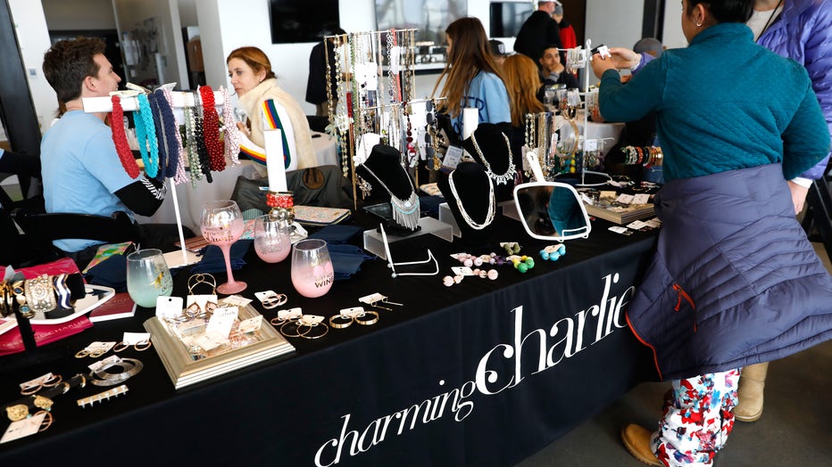 A view of the Charming Charlie booth during the Operation Smile 8th Annual Park City Ski Challenge at The St. Regis Deer Valley on March 23, 2019 in Park City, Utah. (Photo by Kim Raff/Getty Images for Operation Smile)