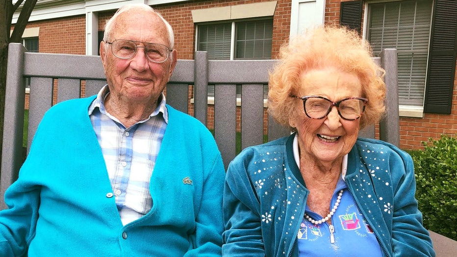 John and Phyllis Cook, 100 and 102, are pictured in an image shared by Kingston Residence of Sylvania, a senior living facility located just outside of Toledo. (Photo credit: Kingston Residence of Sylvania)