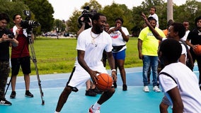 Meek Mill unveils renovated basketball court in North Philadelphia