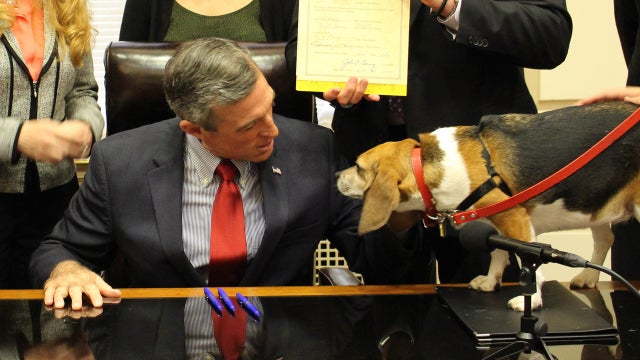 Gov. Carney signs bill that gives ex-lab animals a second chance at life