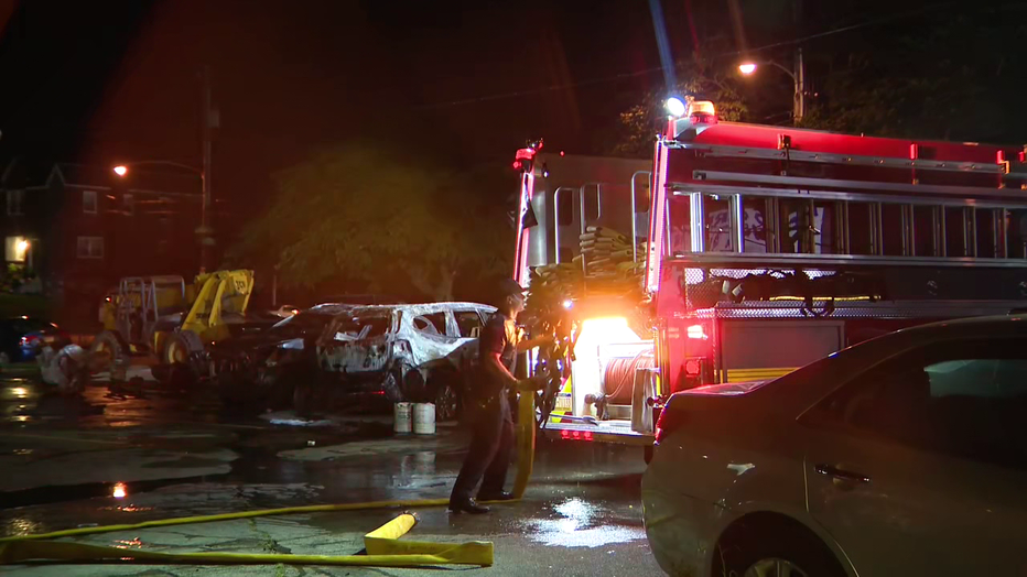 Arson investigated at Oxford Circle car dealership.