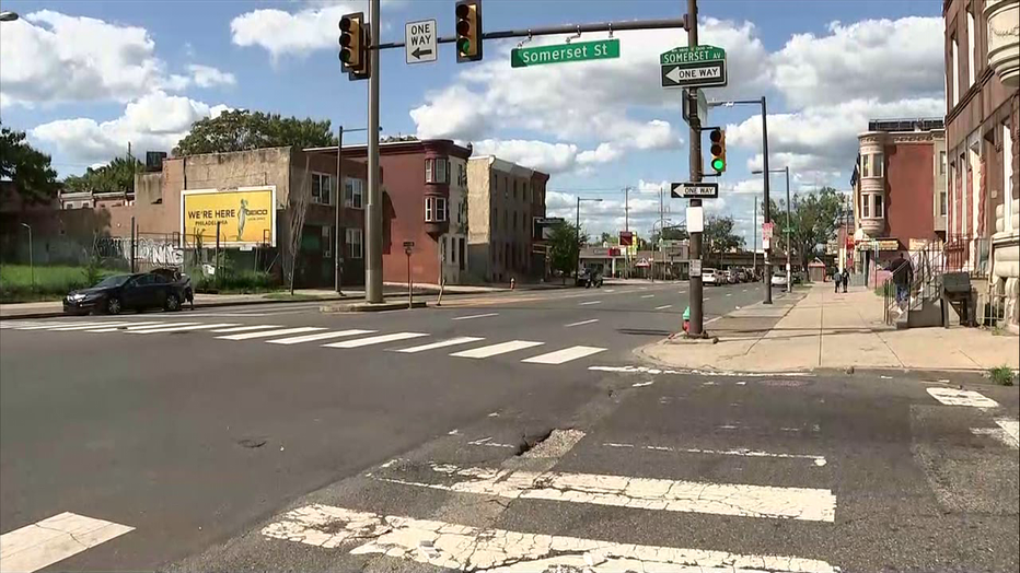 Hit-and-run location at Broad and Somerset Streets