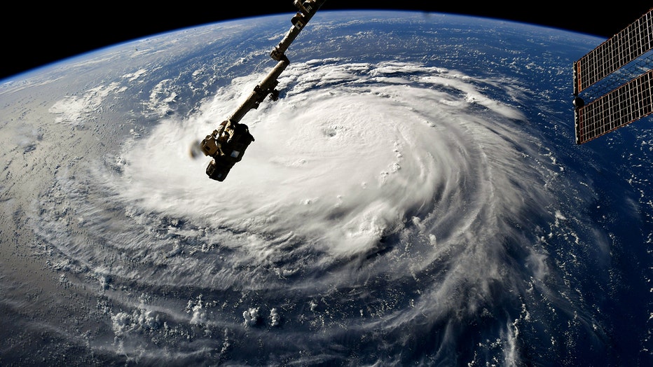 Photo of Hurricane Florence taken from the International Space Station in 2018. 