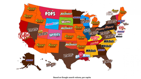 Halloween candy map reveals which state prefers what