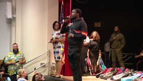 Meek Mill donates backpacks to Philadelphia students and teachers