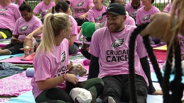 Eagles host goat yoga event for cancer patients, survivors and families