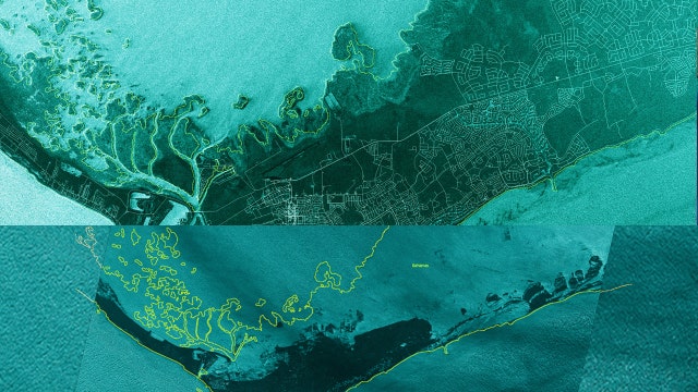 Satellites capture stark imagery of receding flood waters from devastating storm surge in Bahamas
