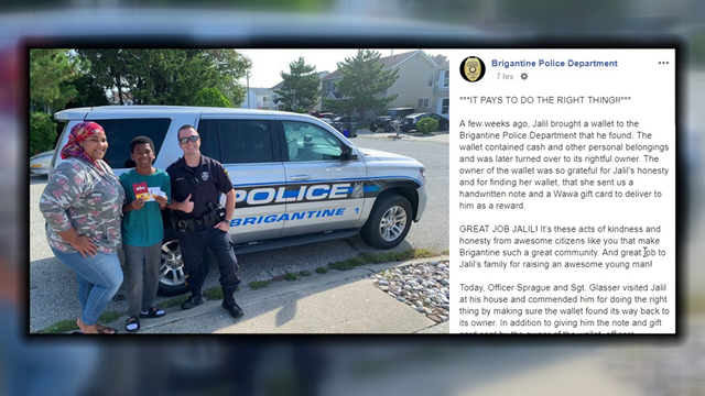 13-year-old boy praised for returning lost wallet