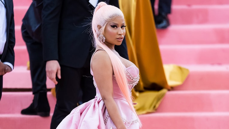 Nicki Minaj is seen arriving to the 2019 Met Gala. 