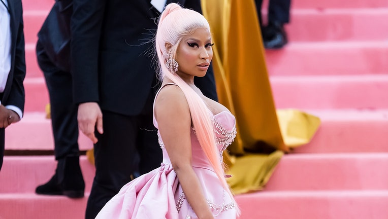 Nicki Minaj is seen arriving to the 2019 Met Gala.