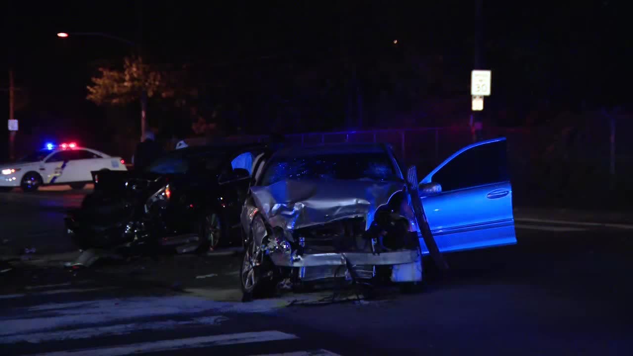 Police: 4 hospitalized in multi-car crash in North Philadelphia | FOX ...