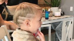 Toddler cuts off baby sister's hair, surprised mom says 'rad' new look matches girl's personality