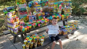 Pediatric cancer survivor donates thousands of toys to hospital to celebrate birthday