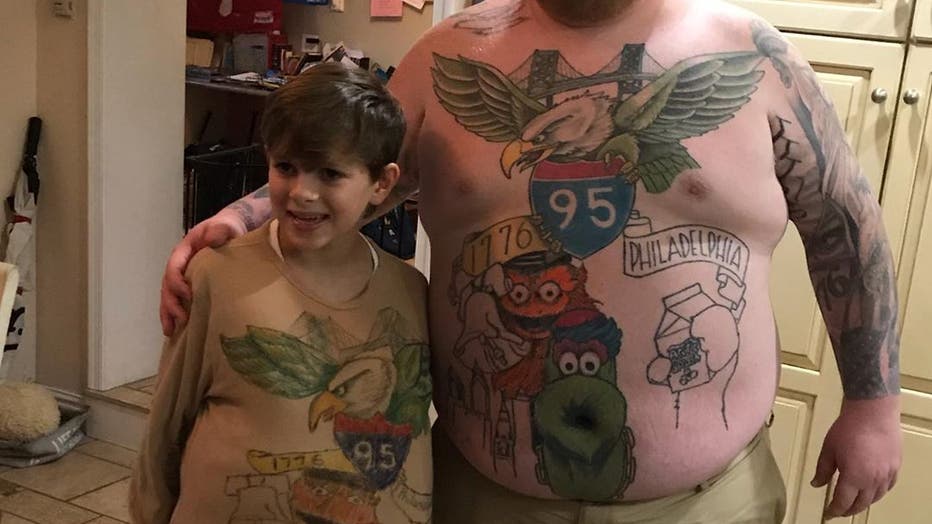 Kid who dressed as Phanatic Tattoo Guy wins Halloween in Philly  NBC  Sports RSN