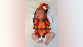 Adorable newborns dress up as Thanksgiving meal at The Woman's Hospital of Texas