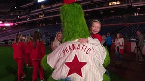 Phillies clubhouse transforms to hold sleepover for pediatric patients