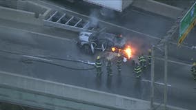 Car fire closes southbound lanes on Roosevelt Boulevard