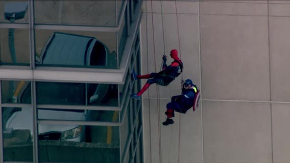 Superheroes surprise patients at Allentown hospital