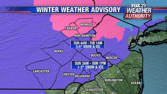 Weather Authority: Winter Weather Advisory issued ahead of wintry mix Sunday