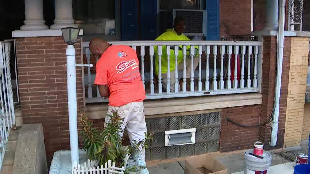 Volunteers help fix homes damaged in North Philly police shootout