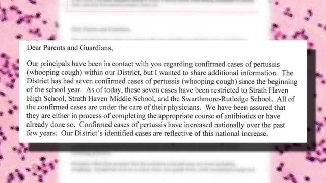 Officials: Cases of whooping cough confirmed in Wallingford-Swarthmore School District