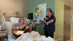 Chemo patient, nurse sing 'O Holy Night' duet in hospital room