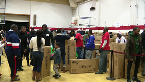 Meek Mill brings holiday cheer to thousands of Philadelphia kids