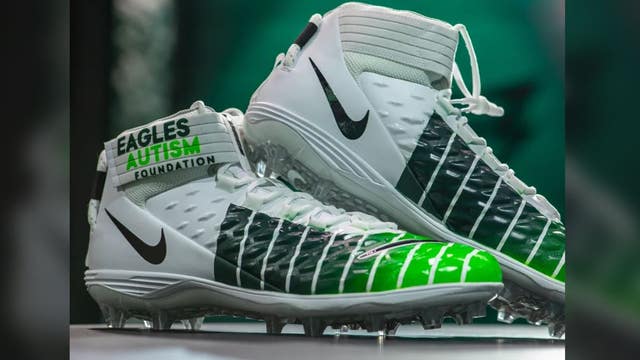 Philadelphia Eagles players sport custom cleats for charity