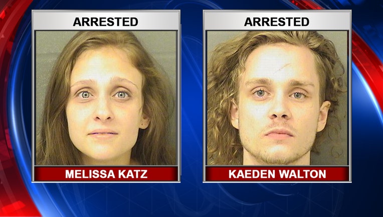 Booking images for Melissa Katz and Kaeden Walton