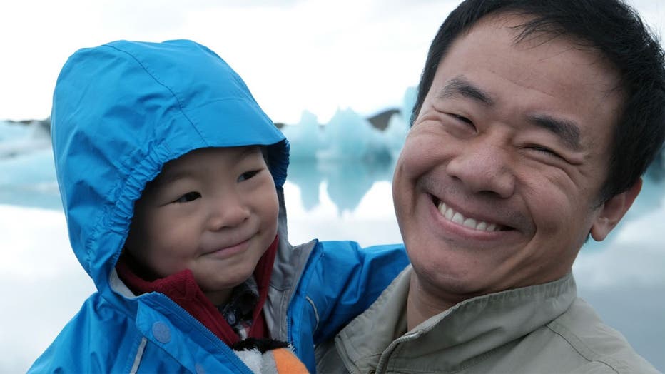 Xiyue Wang with son Shaofan