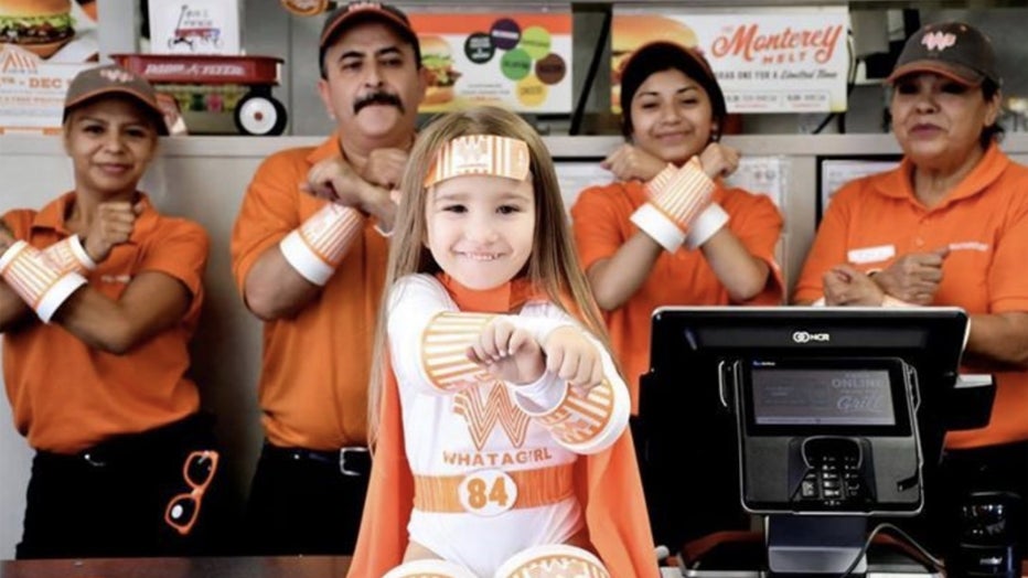 Whataburger superhero photo shoot